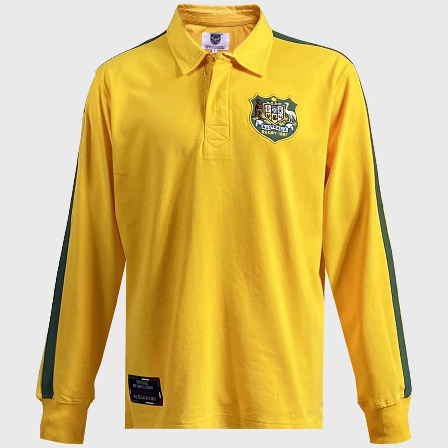 Ellis Rugby Australia 1987 Vintage Long Sleeve Rugby Jersey - Retro Rugby Shirt for Men - Perfect for Rugby Fans, Vintage Sports Collectors and Game Day Outfits