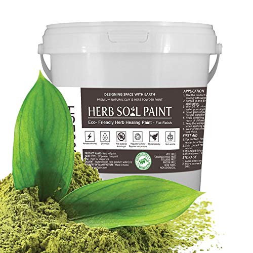 Organic Herb Soil Powder Paint - Non-Toxic, Eco-Friendly Natural Clay Paint with Green Tea Extract, HSP203 (Beige Green) for DIY Crafts, Home Decor & Eco-Conscious Painting Projects