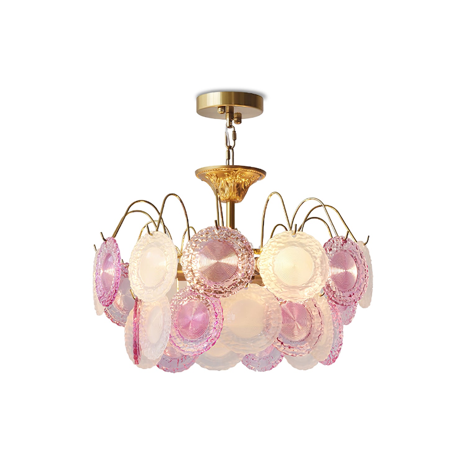 Nenufar Rainbow Chandelier - Elegant Crystal Ceiling Light Fixture for Living Room, Bedroom & Dining Room | Modern Home Decor Lighting for Weddings & Parties