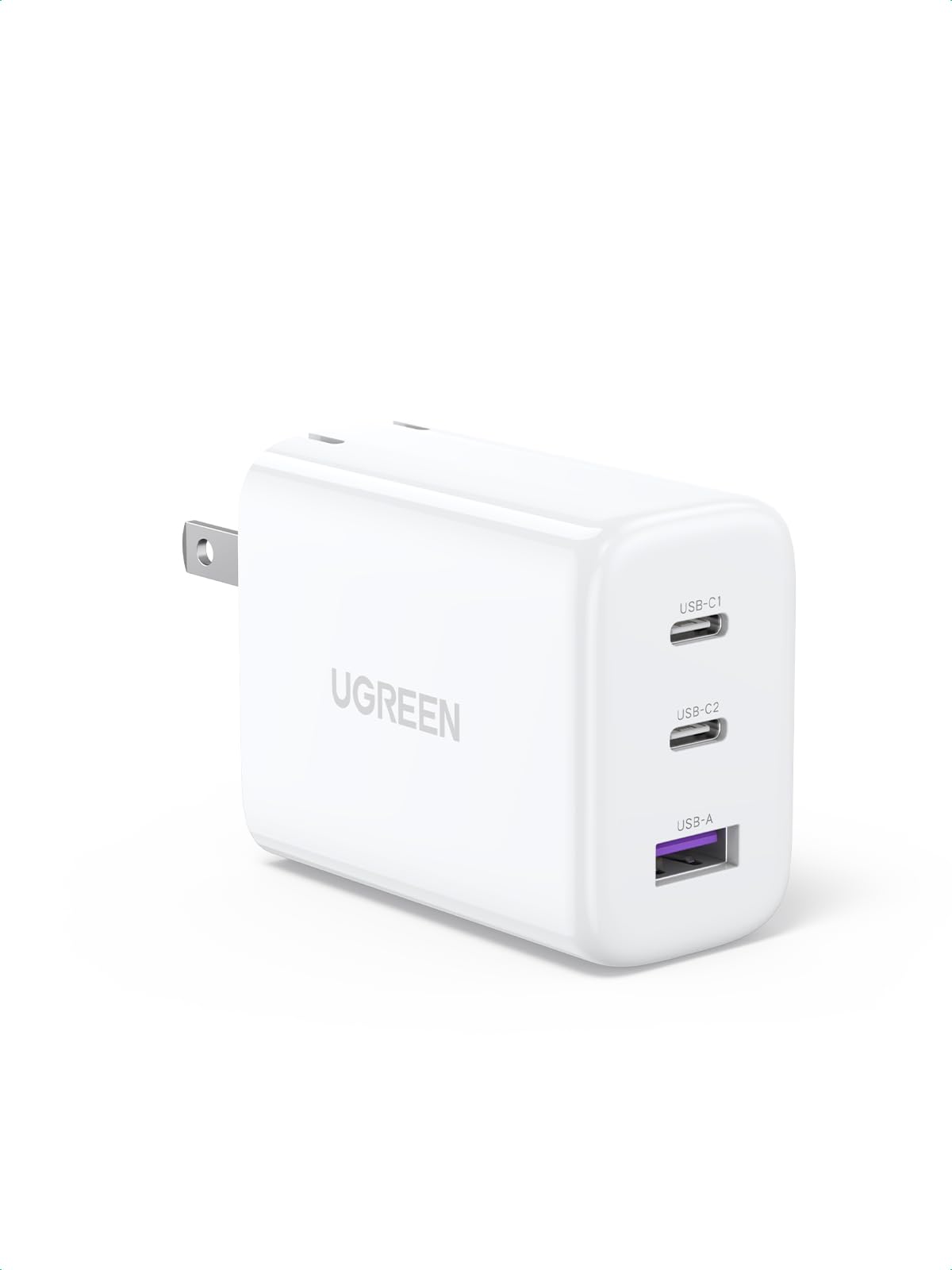 UGREEN 65W USB C Fast Charger - 3 Port Compact Foldable Wall Charger for MacBook Pro/Air, iPhone 16/15/14, iPad Pro, Dell XPS, Steam Deck, Galaxy S24, Pixel 8/7 - Perfect for Travel, Office & Home Charging
