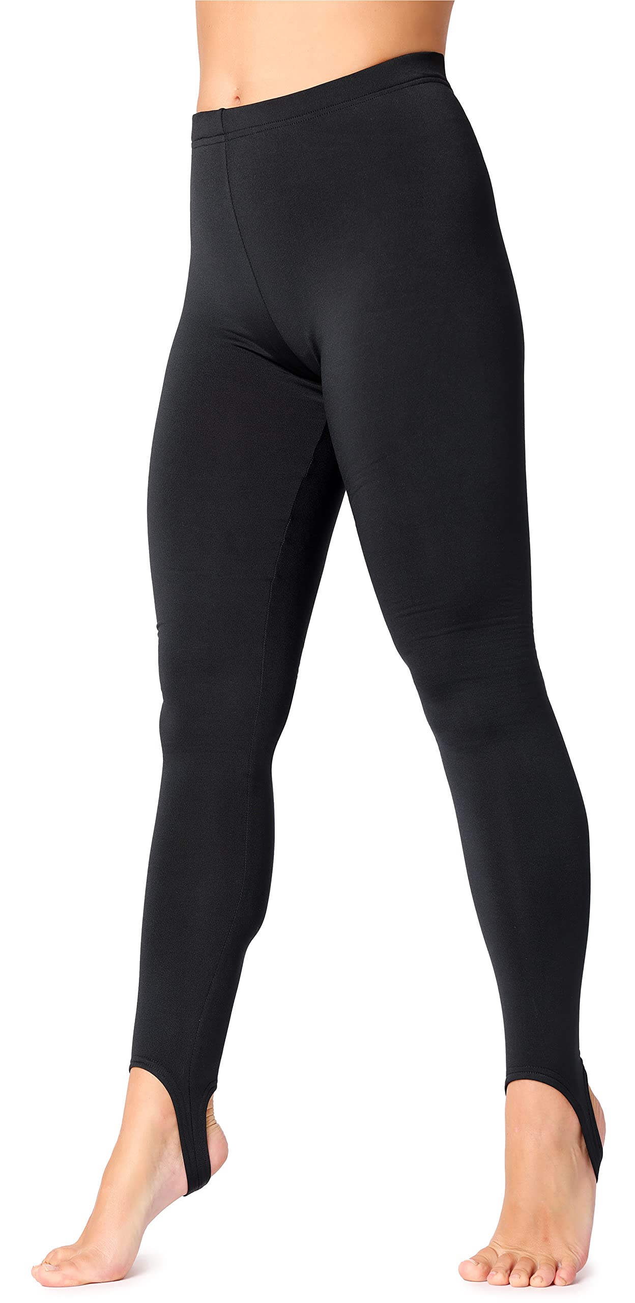 Bellivalini BLV50-274 Women's Thermal Fleece Lined Leggings with Stirrups - Winter Warm Thermal Pants for Cold Weather, Yoga, Running & Outdoor Activities