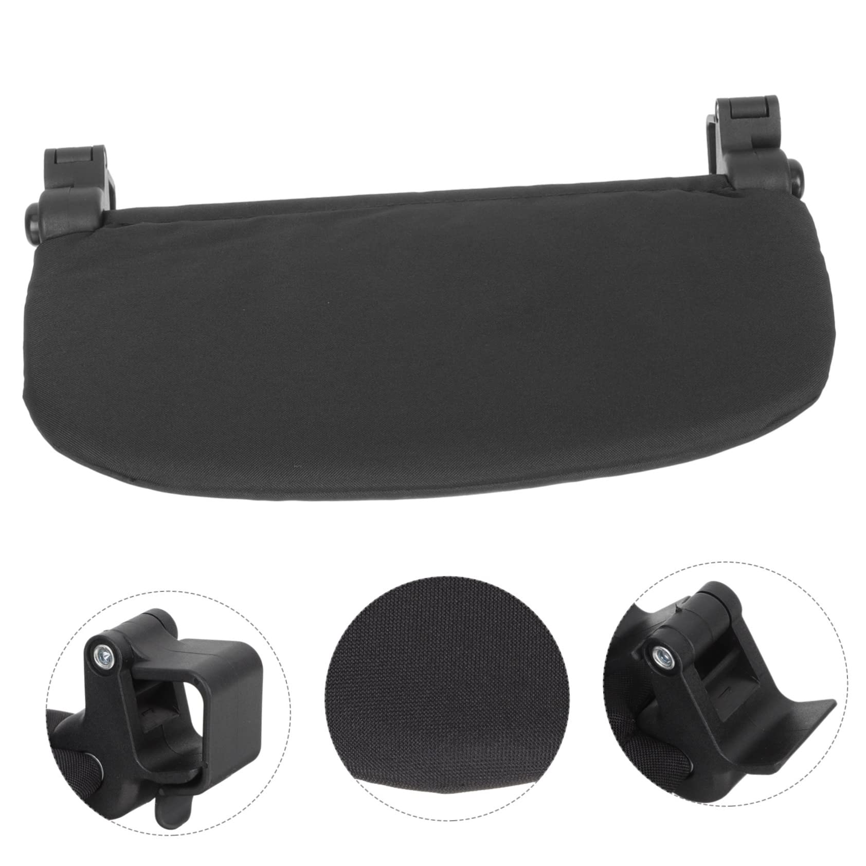 Wakauto 4pcs Stroller Foot Rest - Black Plastic Pedal Pushchair Accessories for Baby Strollers & Prams - Perfect for Walking, Shopping & Traveling with Kids