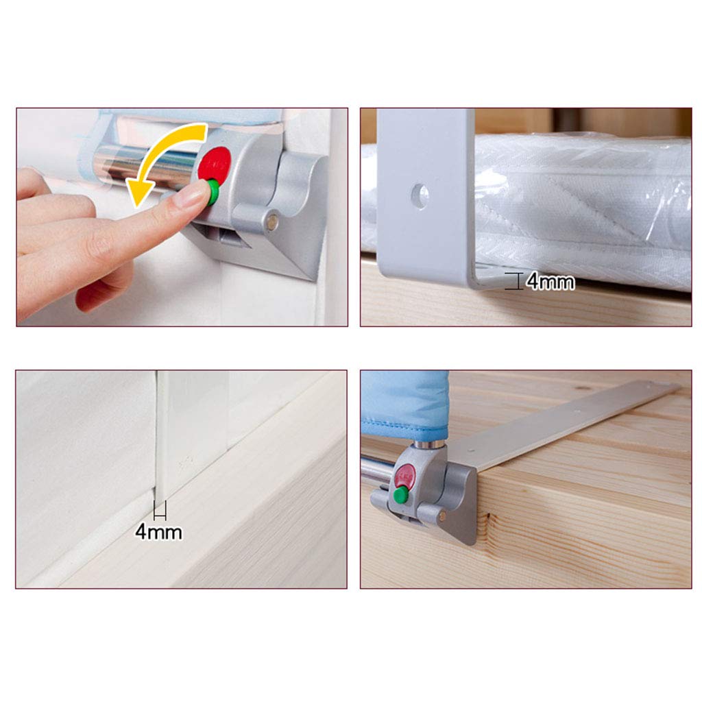 Adjustable Bed Rail for Elderly & Disabled - Height Adjustable Bedside Handrail with Grab Bars for Safe Transfer & Support - Ideal for Home Care, Hospitals, and Mobility Assistance