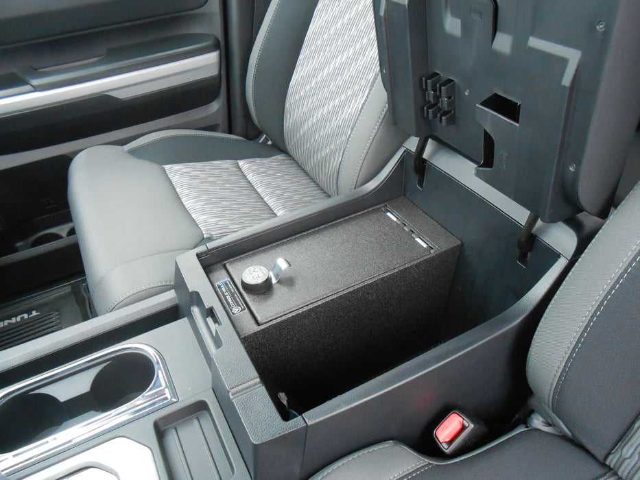 Console Vault Toyota Tundra Center Console Half Safe (2014-2021) - Secure Storage for Valuables & Firearms in Your Truck