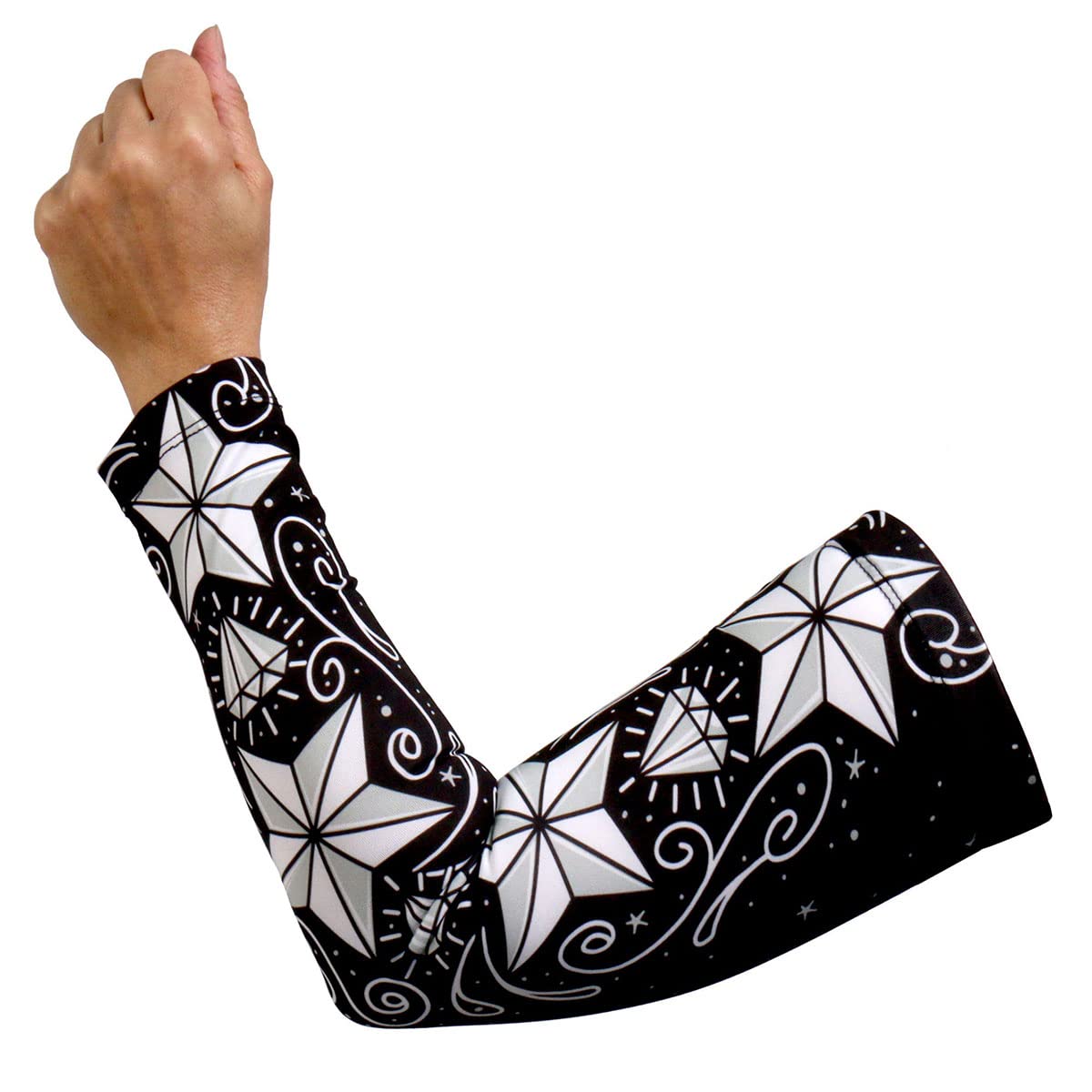 Hot Leathers ARM1013 Sugar Stars Arm Sleeve - Fashionable Arm Warmers for Women & Men - Perfect for Motorcycle Riding, Outdoor Sports, and Cosplay Costumes