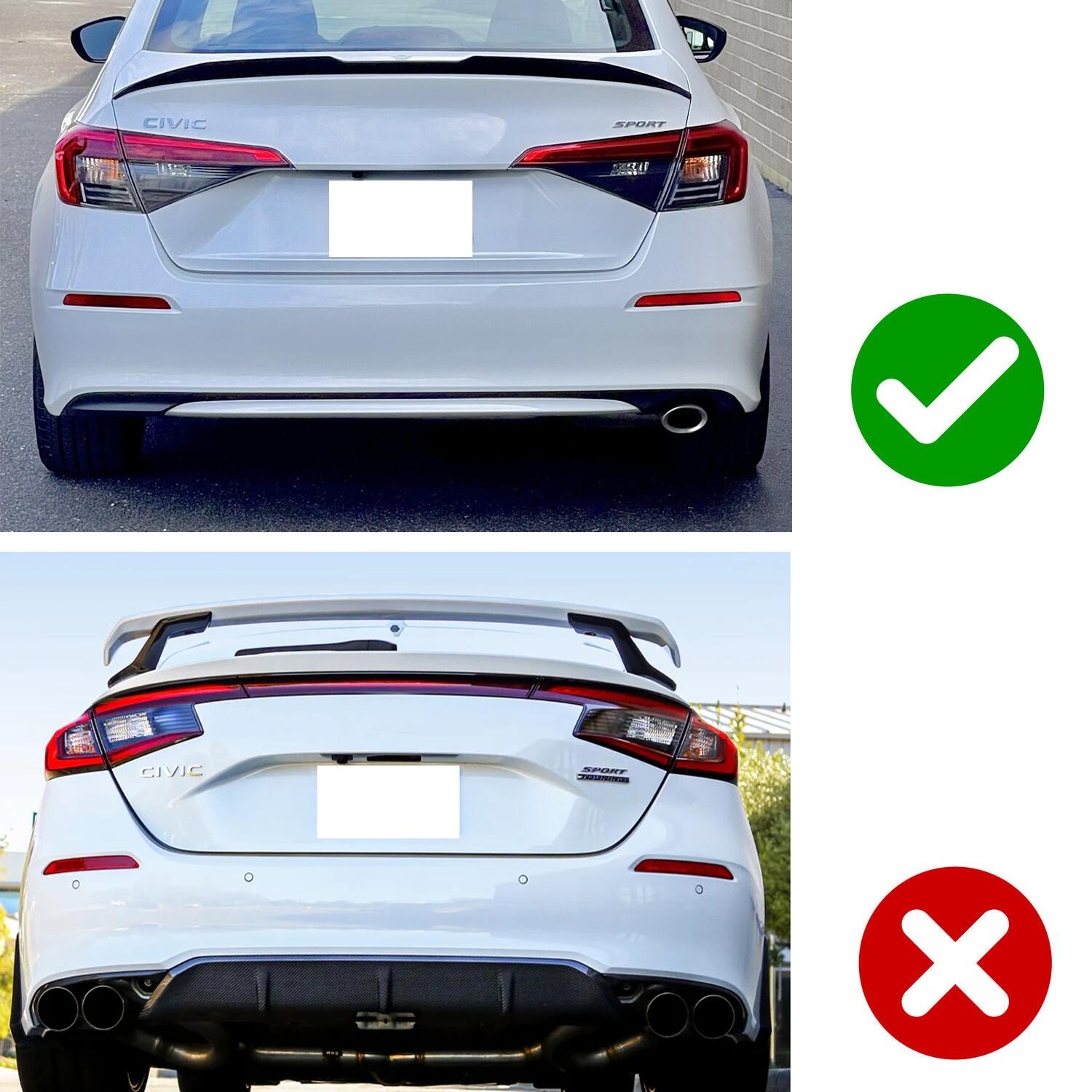 2022+ Honda Civic Dark Smoke LED Bumper Reflector Lights with Sequential Blink - Upgrade Your Car's Style & Safety for Night Driving & Custom Look