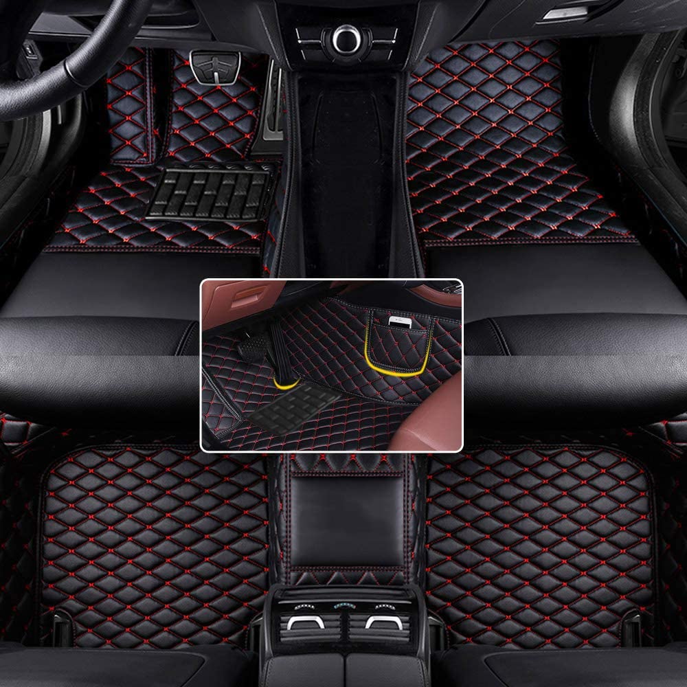 Custom Car Floor Mats for Sedan, SUV & Sports Cars - Full Coverage Non-Slip Leather Floor Liners with Logo Option | Perfect for All-Weather Protection & Luxury Interior Upgrade