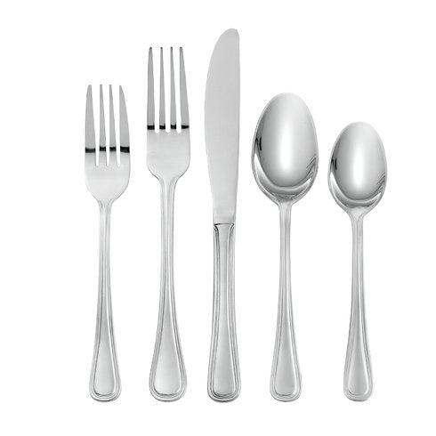 Hollis 74-Piece Stainless Steel Flatware Set - Knives, Forks, Spoons for 12 - Elegant Dining & Entertaining - Perfect for Weddings, Parties, and Everyday Use