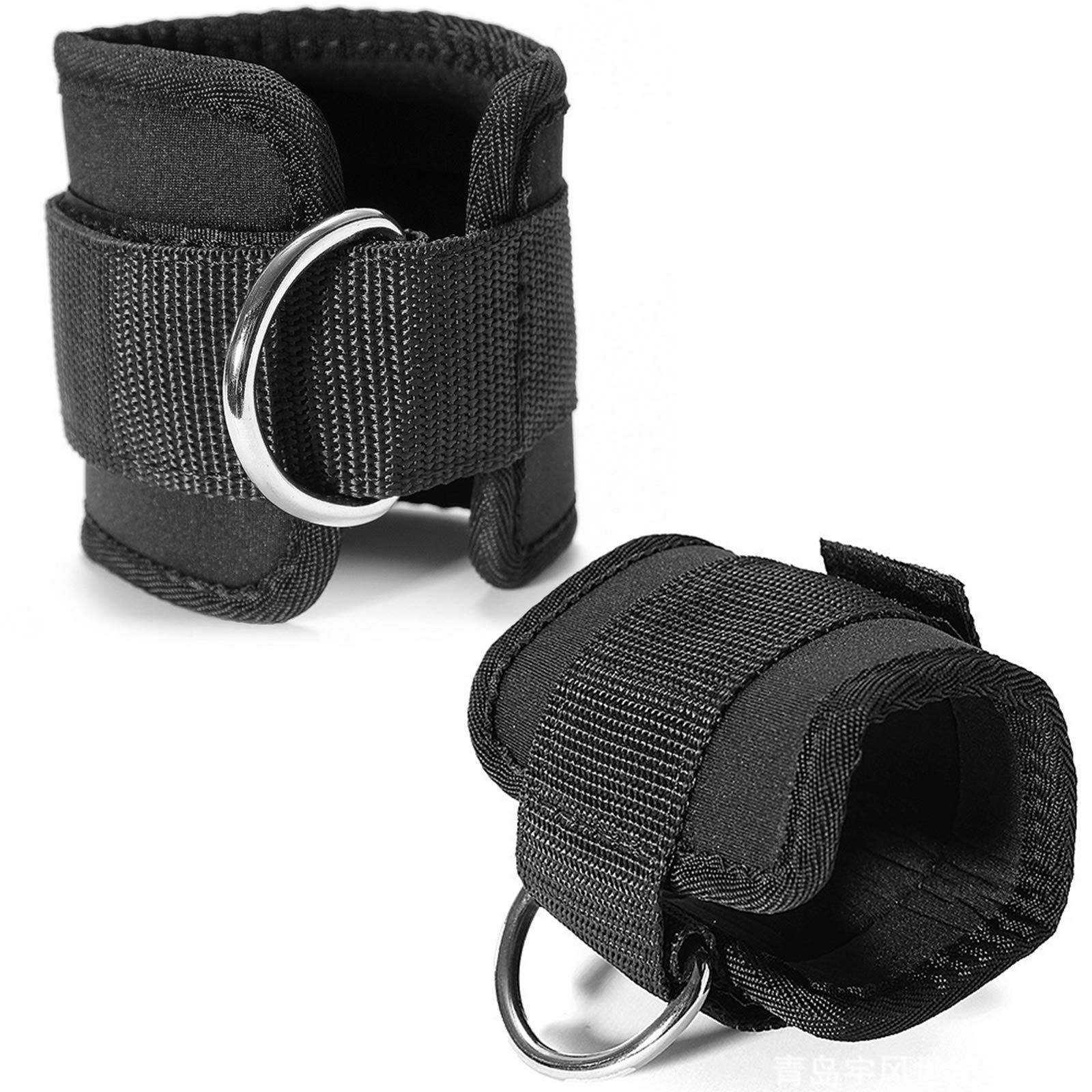 Adjustable Ankle Straps for Cable Machines - Ankle Cuffs for Resistance Bands, Gym & Home Workout - Perfect for Leg Extensions, Glute Kickbacks, Hip Abductors & Fitness Training (Unisex for Men & Women) - Ideal for Strength Training, CrossFit & Home Gym Exercises
