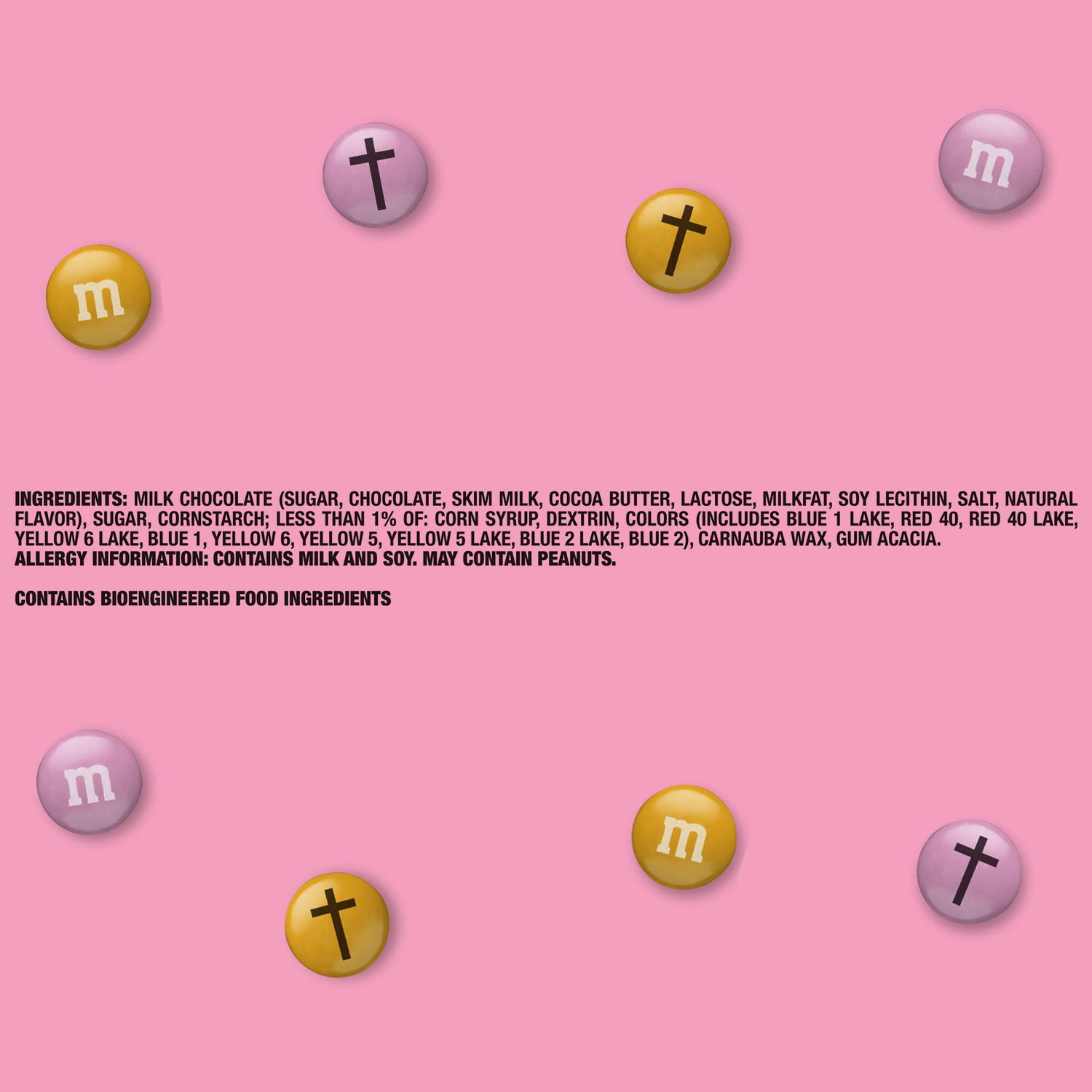 M&M'S Milk Chocolate Baptism Candy for Girls - 5lb Bulk Candy with Cross Design, Perfect for Christening Gifts, Baby Shower Favors, Cupcake Decorations & Baptism Party Supplies | Great for Church Events, Sunday School Treats & Religious Celebrations
