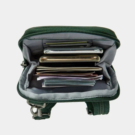 Travelon Anti-Theft Metro Stadium Mini Crossbody Bag - Secure & Stylish for Travel, Commuting & Outdoor Adventures