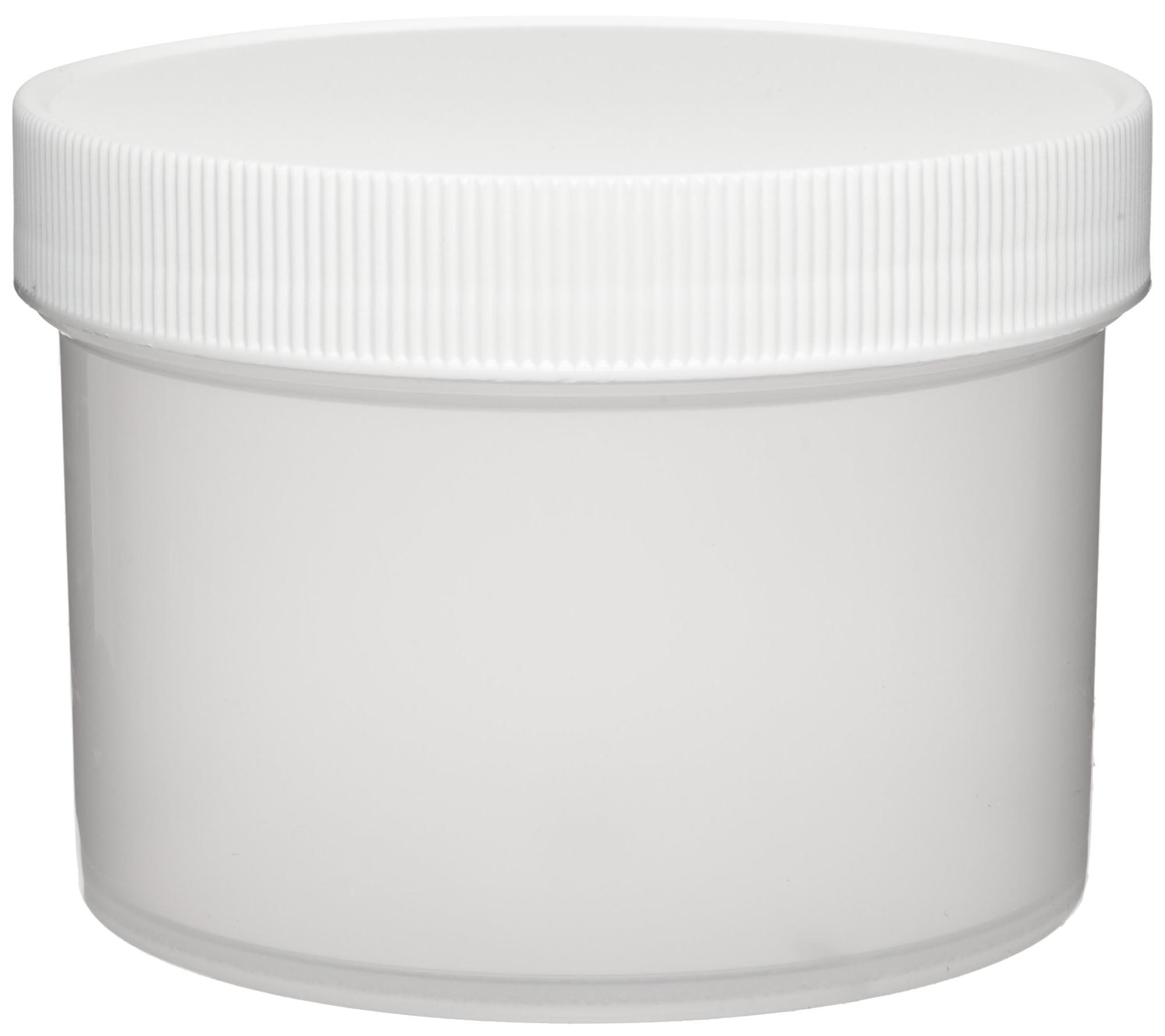 8oz Polypropylene Straight-Sided Autoclavable Lab Storage Jars with Screw Caps - Case of 36 - Ideal for Laboratory, Medical, and Scientific Sample Storage