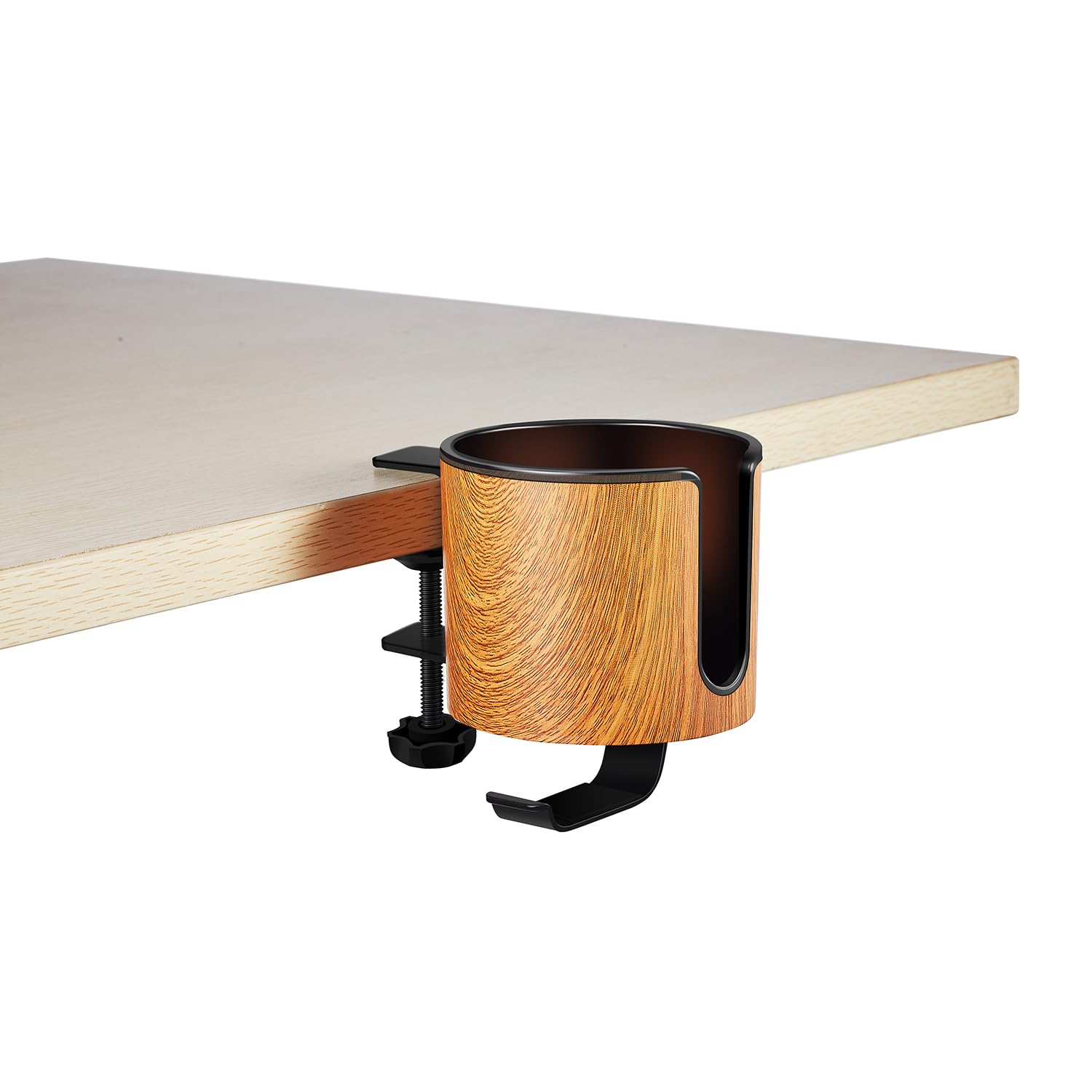 Premium 2-in-1 Desk Cup Holder & Organizer - Elegant Wooden Design for Coffee, Tea, Pens & Office Supplies | Perfect for Home Office, Study Desk & Workspace Organization