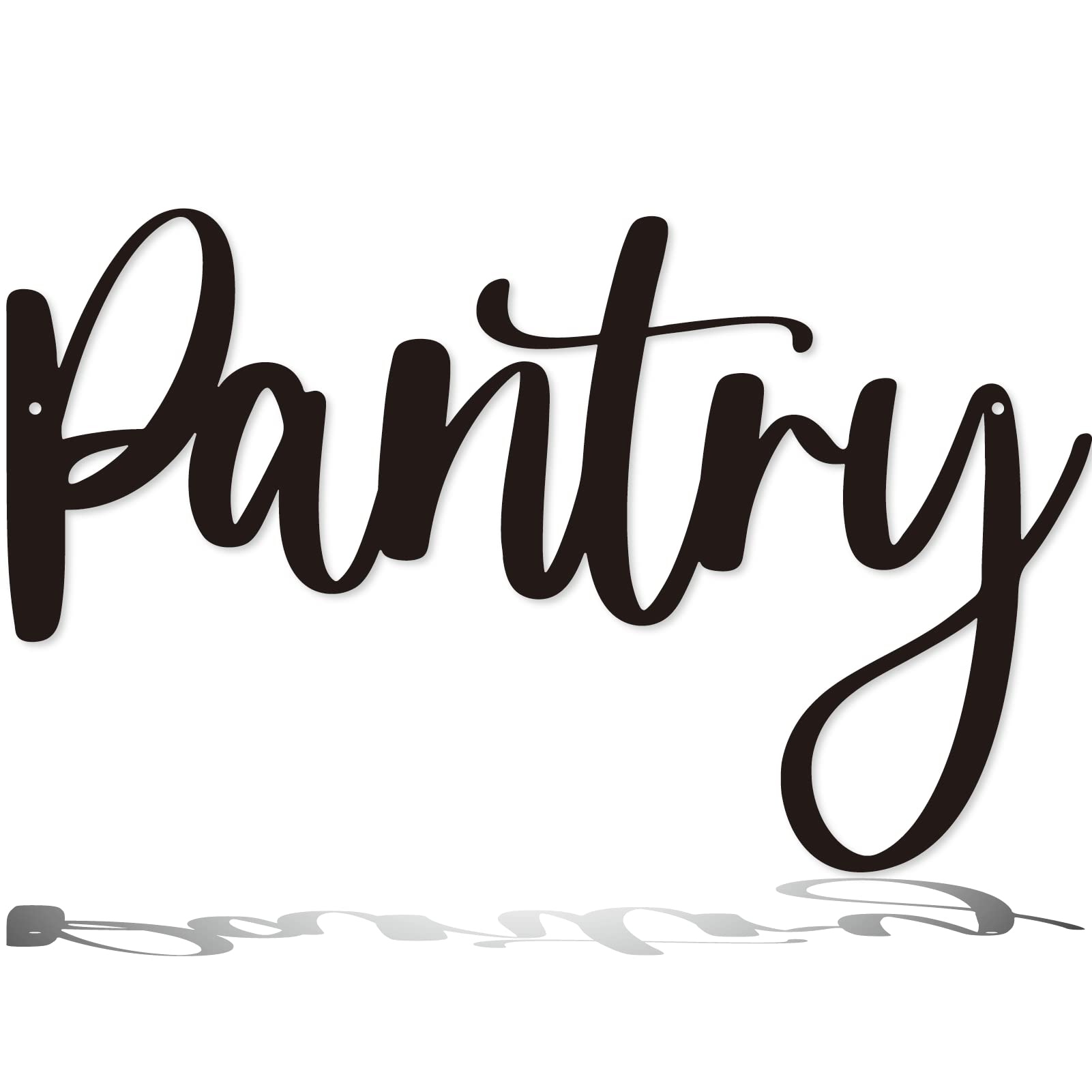 Vintage Pantry Metal Sign - Rustic Home Wall Art Decor for Kitchen, Dining Room & Outdoor Spaces - Black Hanging Word Decoration with Distressed Finish - Perfect for Farmhouse, Cafe & Bar Decor