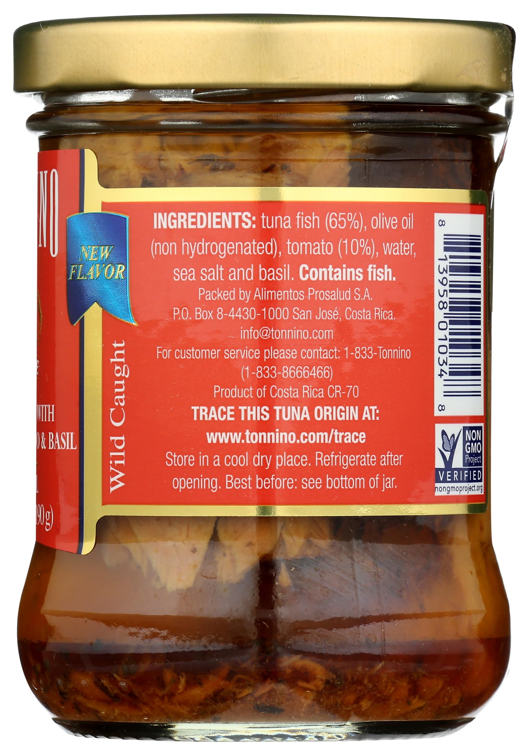 Premium Tonnino Tuna Fillet with Sun-Dried Tomatoes & Basil in Olive Oil - 6.3 oz Can - High Protein, Keto & Paleo Friendly - Perfect for Salads, Sandwiches & Pasta Dishes