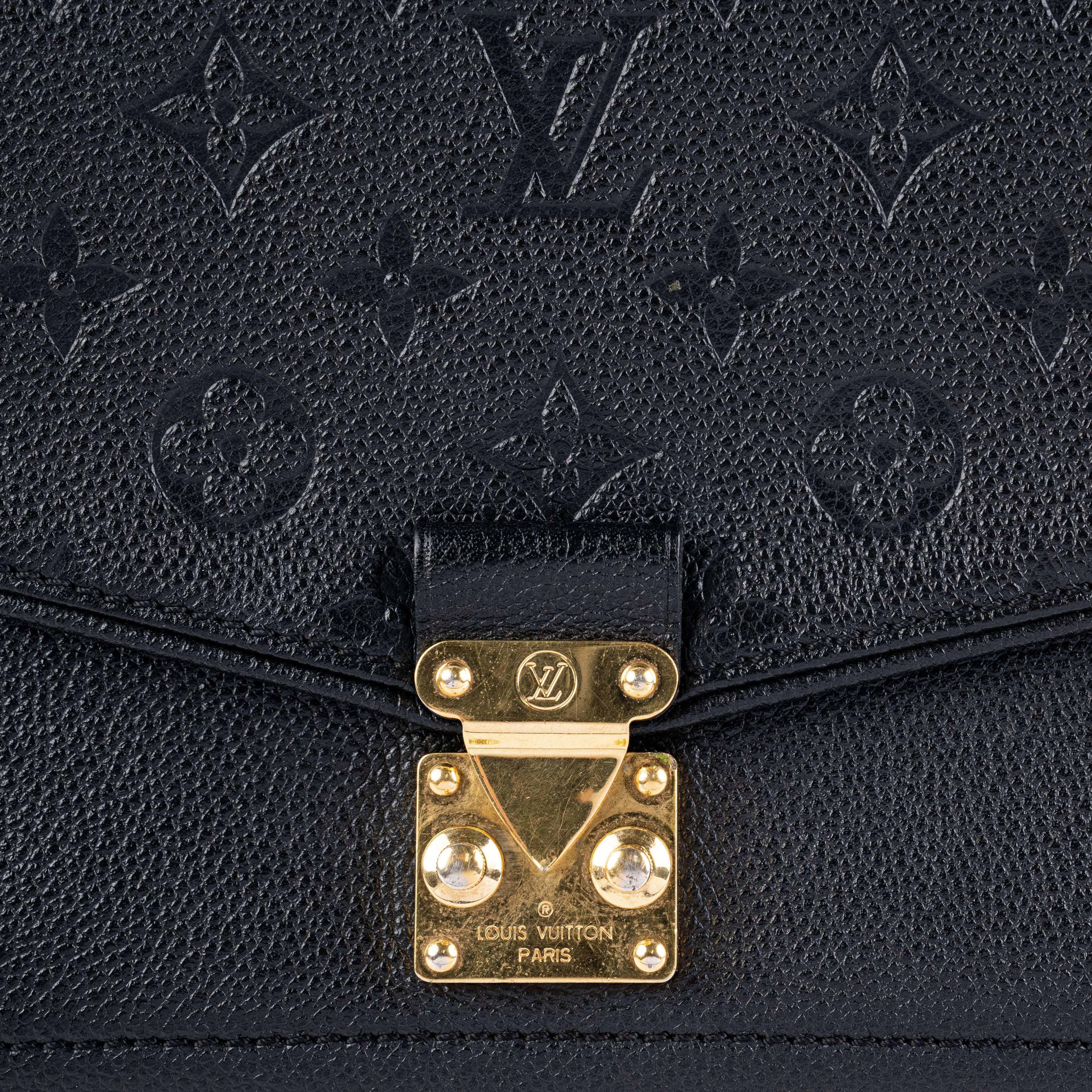Louis Vuitton Saint Germain MM Empreinte Leather Handbag in Black - 18/7 Stainless Steel Hardware - Perfect for Work, Travel & Everyday Luxury