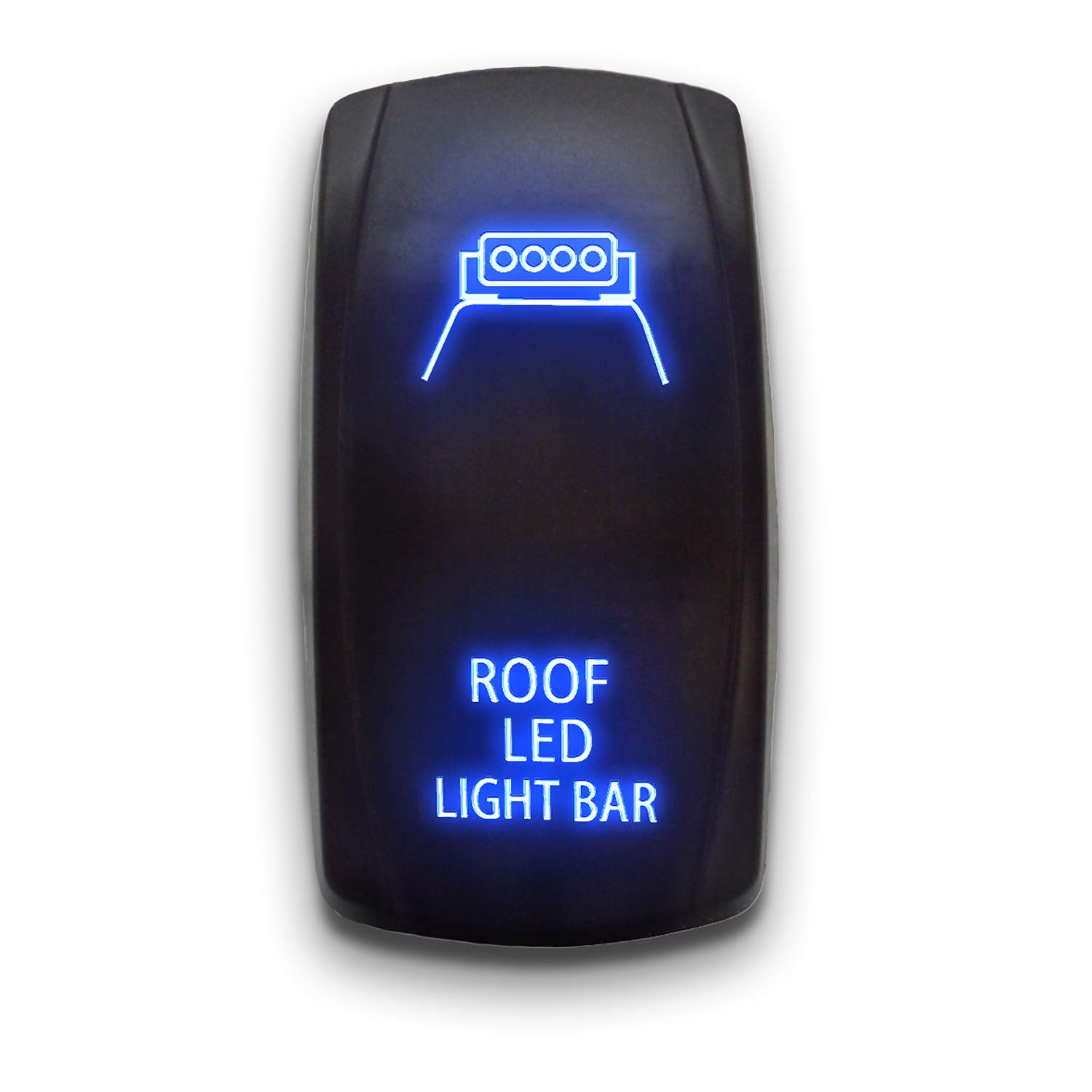 STARK 5-PIN Blue LED Roof Light Bar with Laser Etched Rocker Switch - 20A 12V ON/OFF - Perfect for Off-Road Trucks, Jeeps & ATVs Night Driving