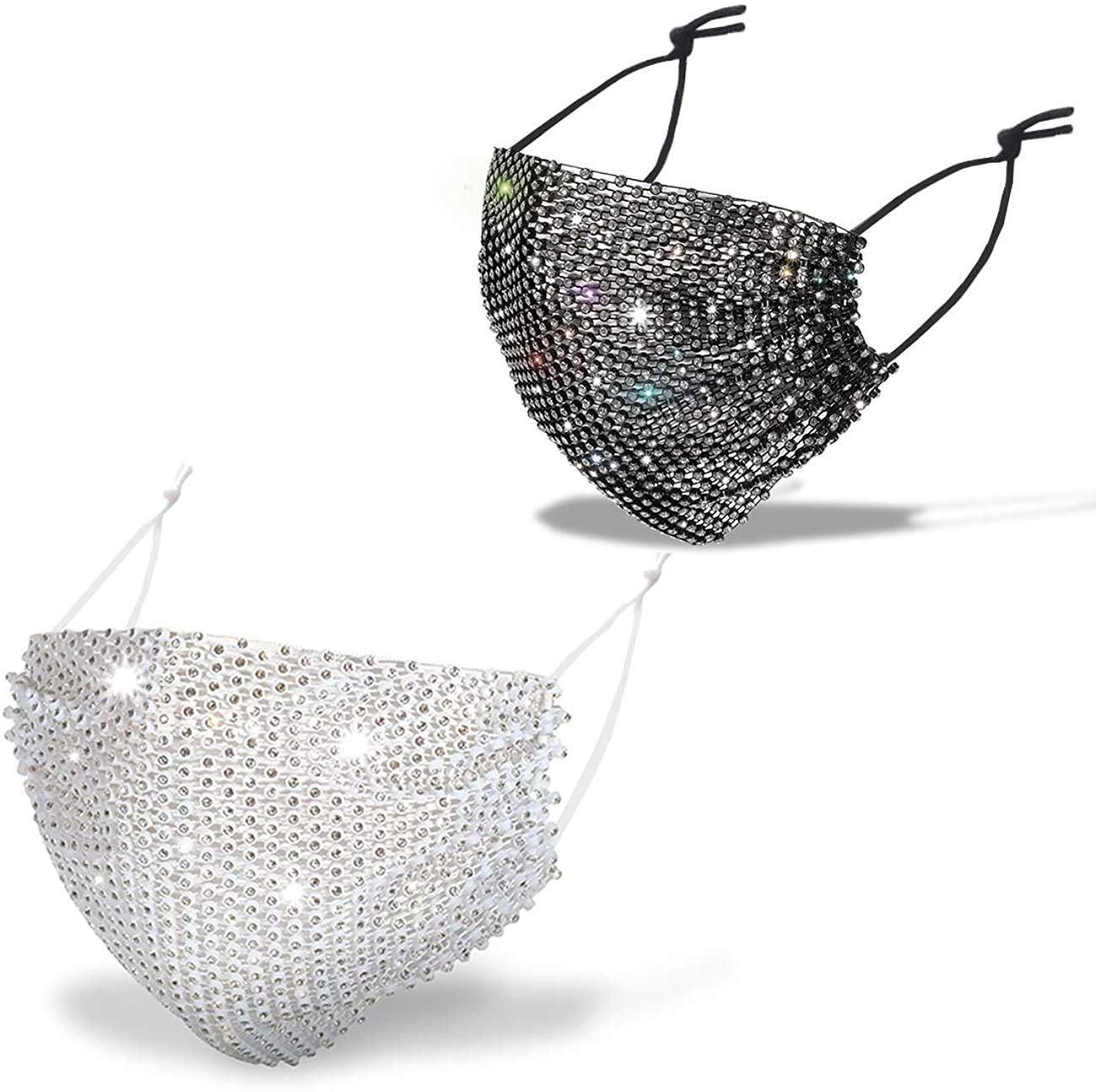 Sparkly Rhinestone Mesh Face Mask for Women - Glitter Bling Masquerade Mask for Christmas Party, Halloween, Cosplay & Special Events - Elegant & Comfortable Fashion Accessory