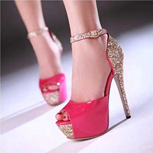 Sparkling Pink Sequin Stiletto Heels for Women - Summer Party Shoes | Perfect for Weddings, Night Out & Special Occasions