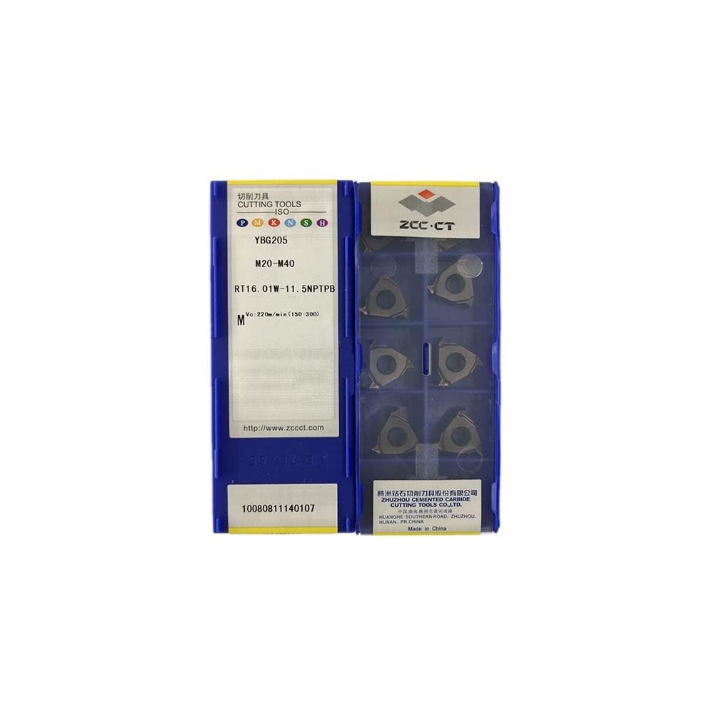 ZCC CT 100% Original RT16.01 RT16.01W 11.5NPTPB Carbide Turning Tool Insert for Lathe Machining - Perfect for Metalworking, Automotive Parts & Industrial Manufacturing