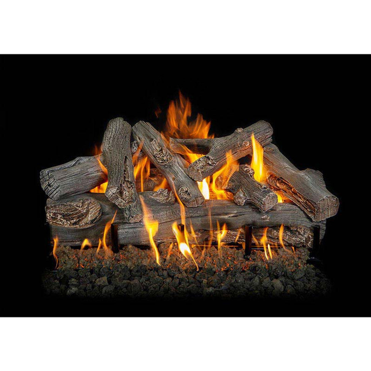 30-Piece Western Driftwood Vented Gas Log Set - 8