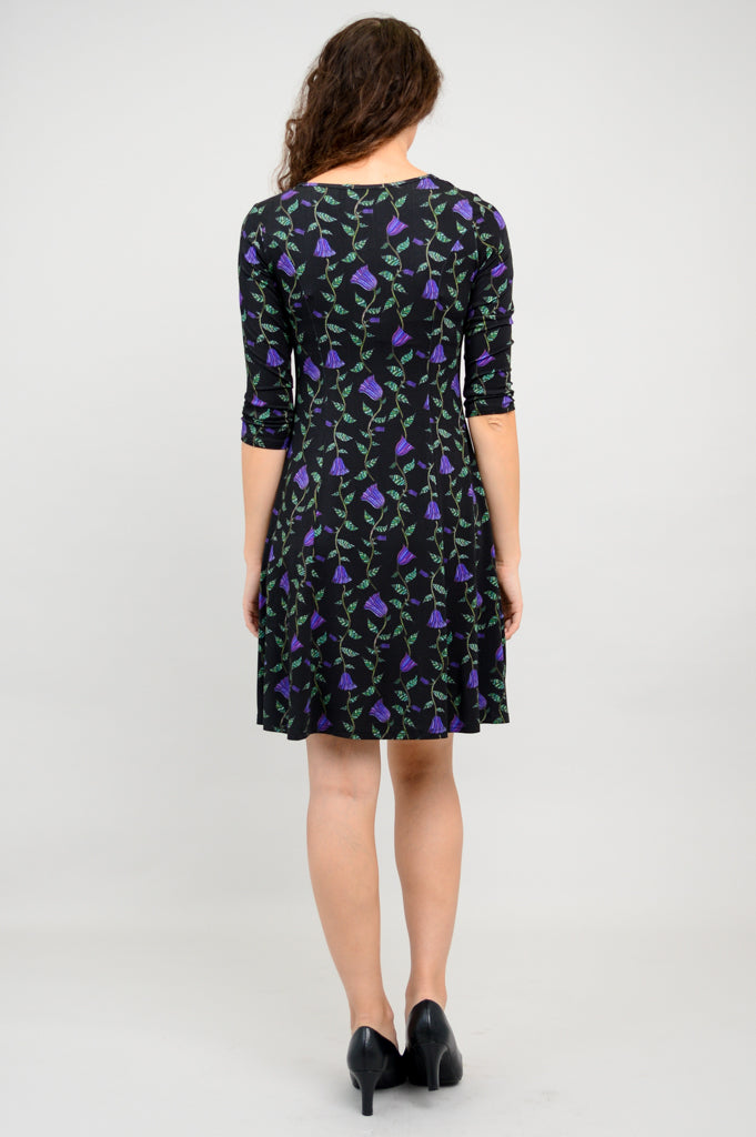 Callie 3/4 Sleeve Floral Dress - Bamboo Fabric - Perfect for Summer Outings & Beach Vacations