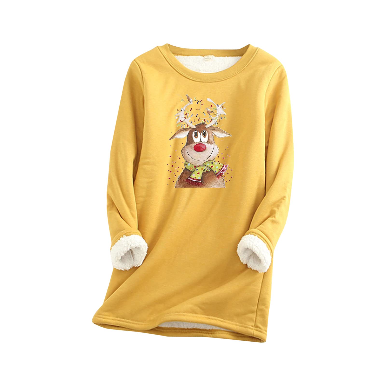 Cozy Women's Fleece Hoodie with Christmas Print - Warm Winter Pullover Sweatshirt for Casual Wear & Holiday Outfits