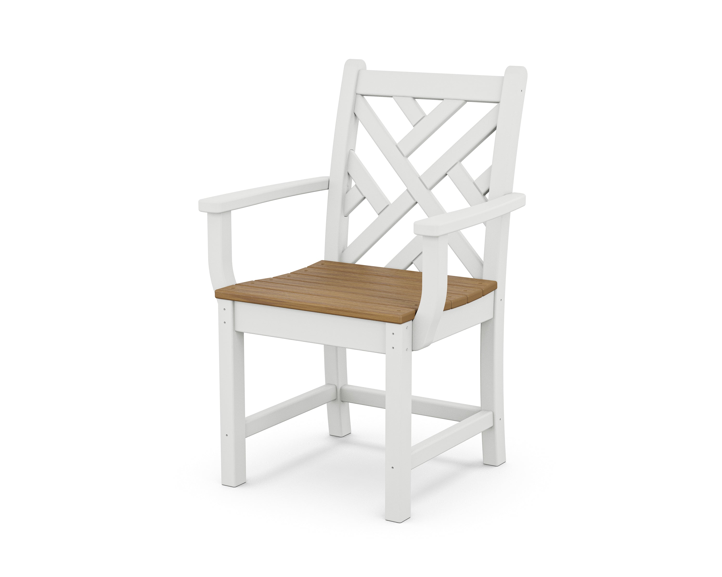 POLYWOOD Chippendale Dining Arm Chair - Weather-Resistant Outdoor Patio Furniture - Perfect for Garden, Deck, and Poolside Seating