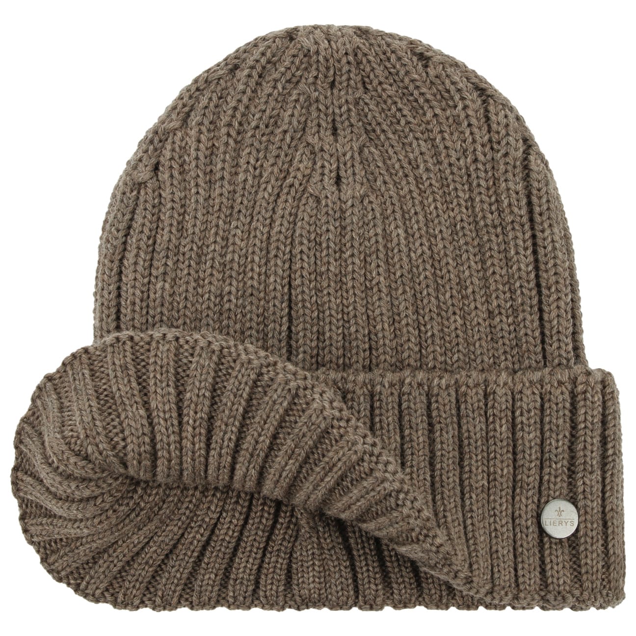 Lierys Merino Wool Rib Knit Beanie - Soft Winter Hat for Men & Women - Perfect for Skiing, Hiking & Cold Weather Activities