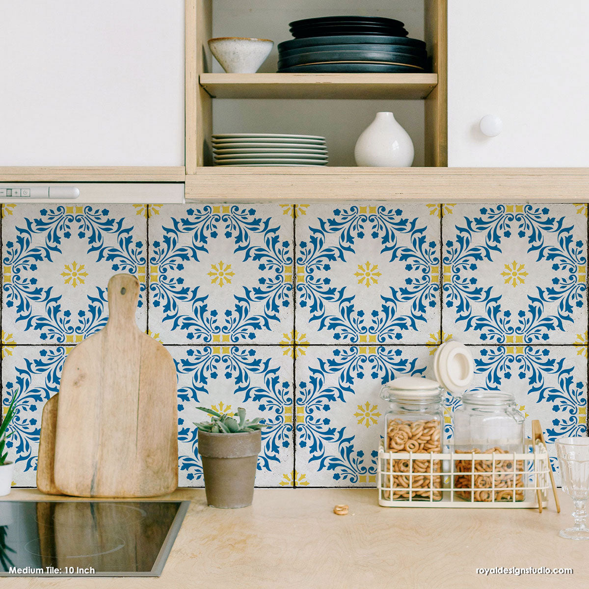 Sintra Tile Stencil - Reusable DIY Mosaic Tile Stencils for Home Decor, Bathroom & Kitchen Backsplash - Perfect for Crafts, Wall Art, and Floor Designs