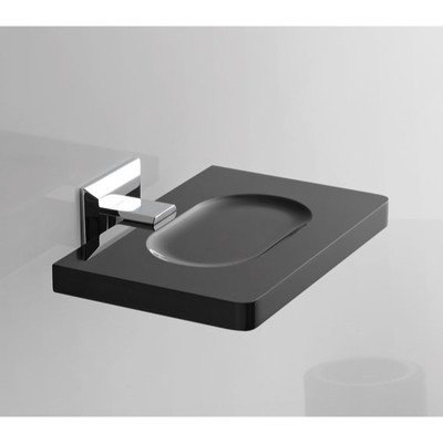 Non-Slip Grip Collection Soap Dish - Durable Plastic Bathroom Organizer with Drain Holes, Blue - Perfect for Showers, Bathtubs & Sink Countertops