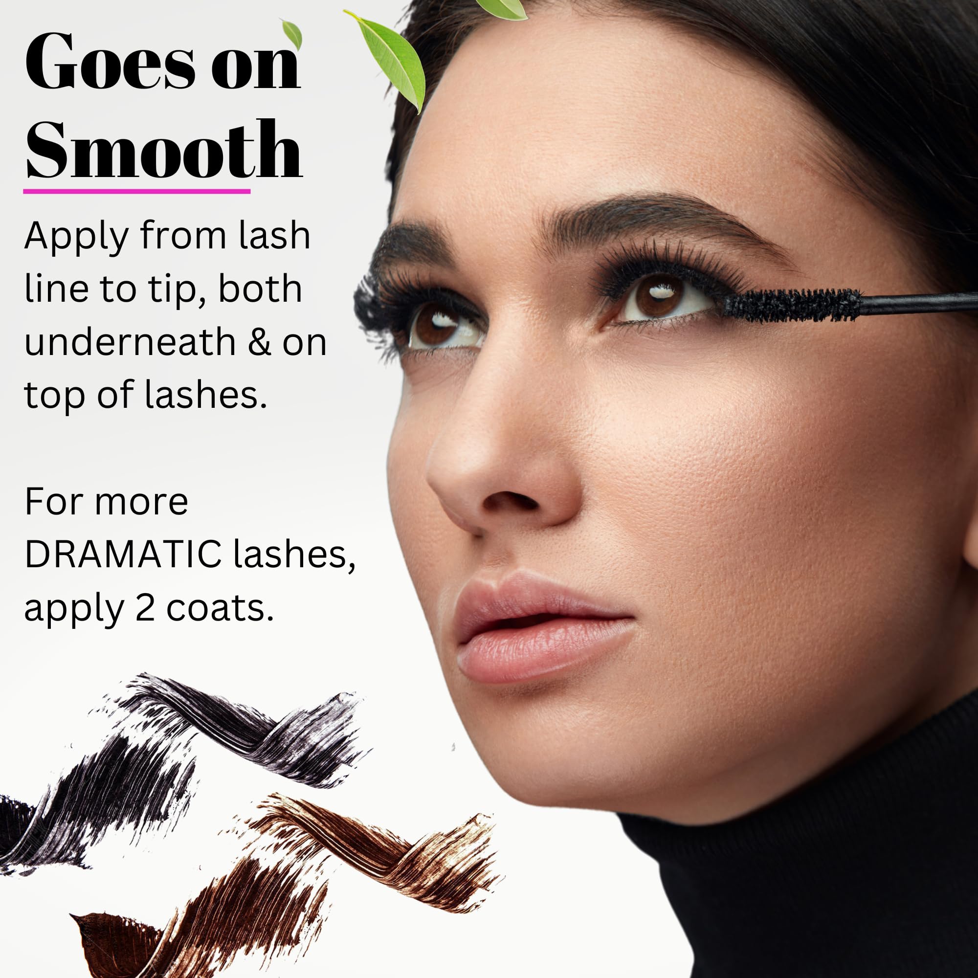 Fifth & Skin NATURLASH Natural Black Mascara - Hypoallergenic Vegan Mascara for Sensitive Eyes | Cruelty Free, Gluten Free & Paraben Free | Lengthens & Thickens Lashes | Perfect for Daily Wear & Special Occasions