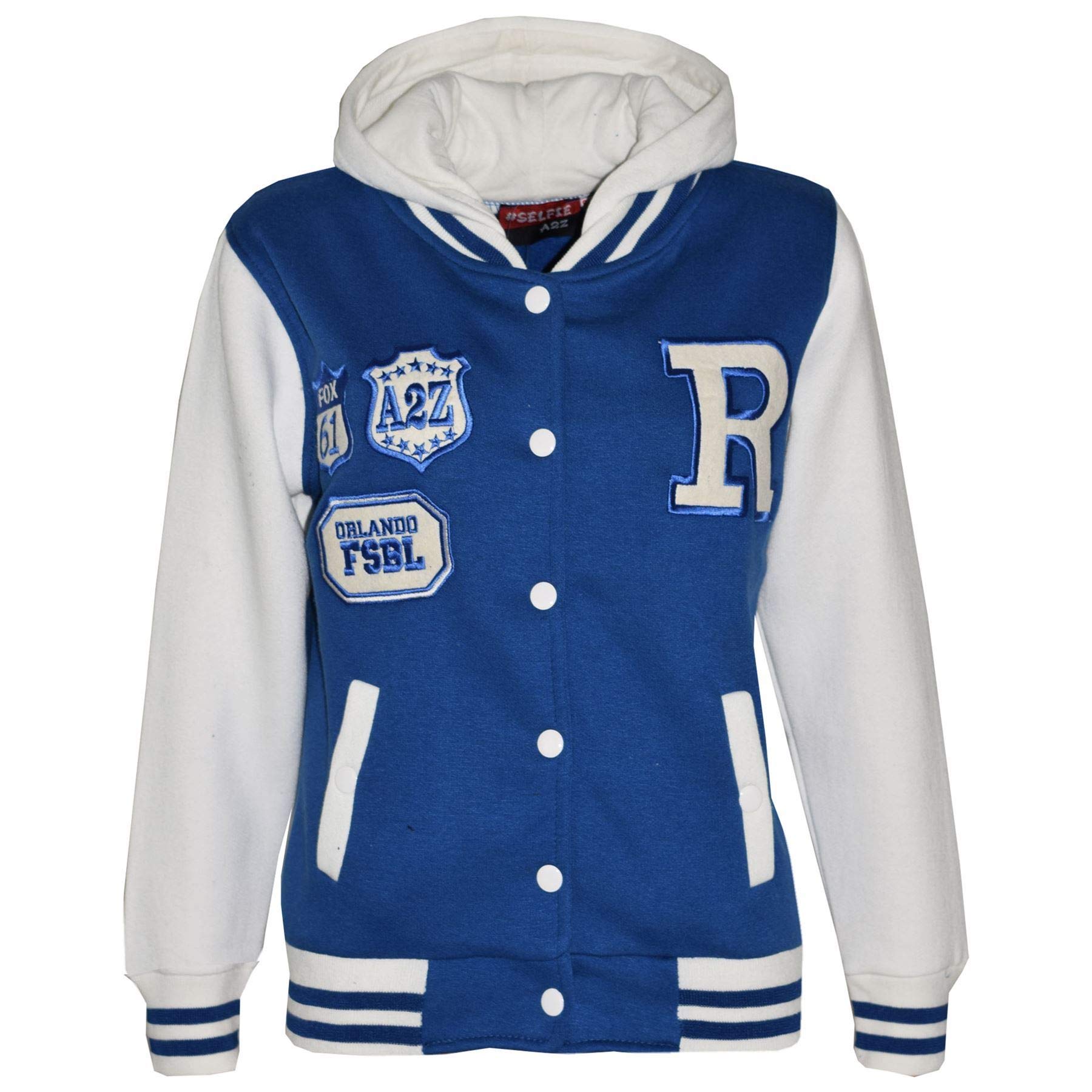 Fashion Fox Baseball Tracksuit Set - Royal Blue Contrast Jacket & Joggers (Size 9-10) | Comfortable BB Hoodie for Sports & Casual Wear