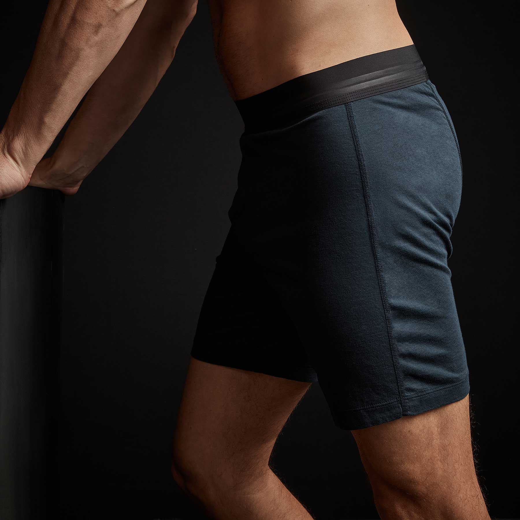 Luxe Lotus Relaxed Fit Boxer Shorts - Soft Cotton Underwear for Men | French Navy | Comfortable Lounge & Sleepwear