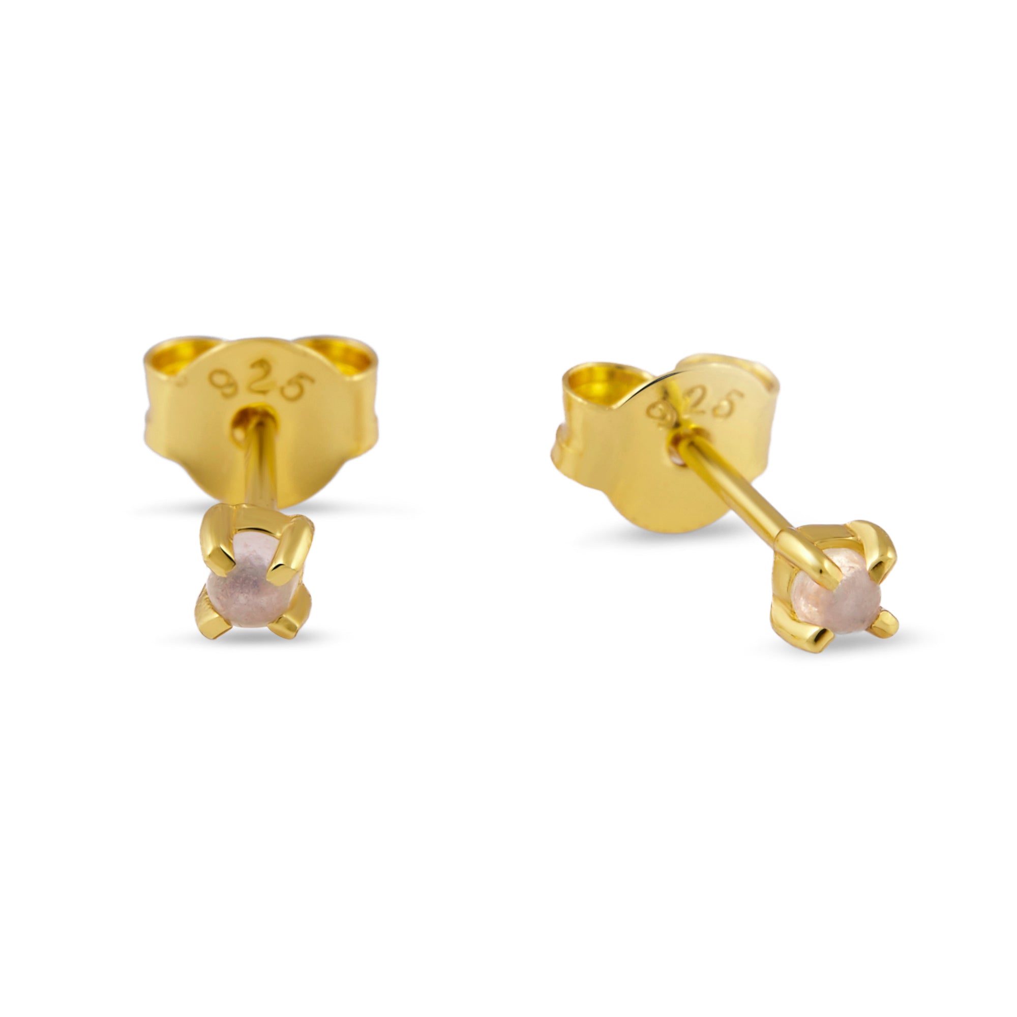 Exquisite Rainbow Moonstone Gold Stud Earrings for Women – Perfect for Everyday Wear, Gifts & Special Occasions