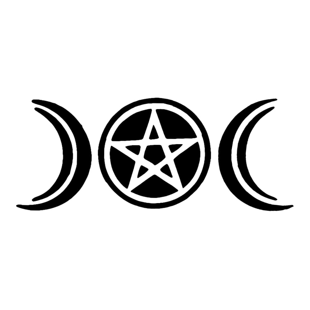 Comet Busters Cute Temporary Body Tattoos - Triple Moon Goddess Stickers (BT099) for Festival, Cosplay & Body Art