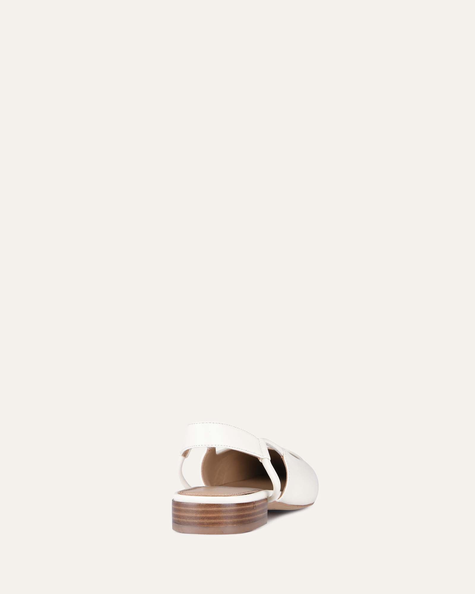 Larissa Dress Flats in Off-White Genuine Leather – Perfect for Casual Outings, Office Wear & Everyday Comfort