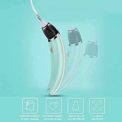 HEEPDD Electric Baby Nasal Aspirator - 5-Speed Adjustable Nose Sucker with Anti-Backflow Design | Safe Ear & Nose Cleaner for Newborns & Toddlers | Perfect for Congestion Relief & Daily Baby Care