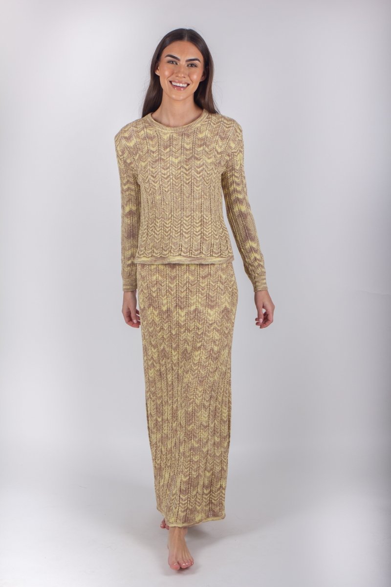 SIERA SKIRT for Women - Light Khaki A-Line Midi Skirt | Casual & Office Wear | Perfect for Spring & Summer Outfits