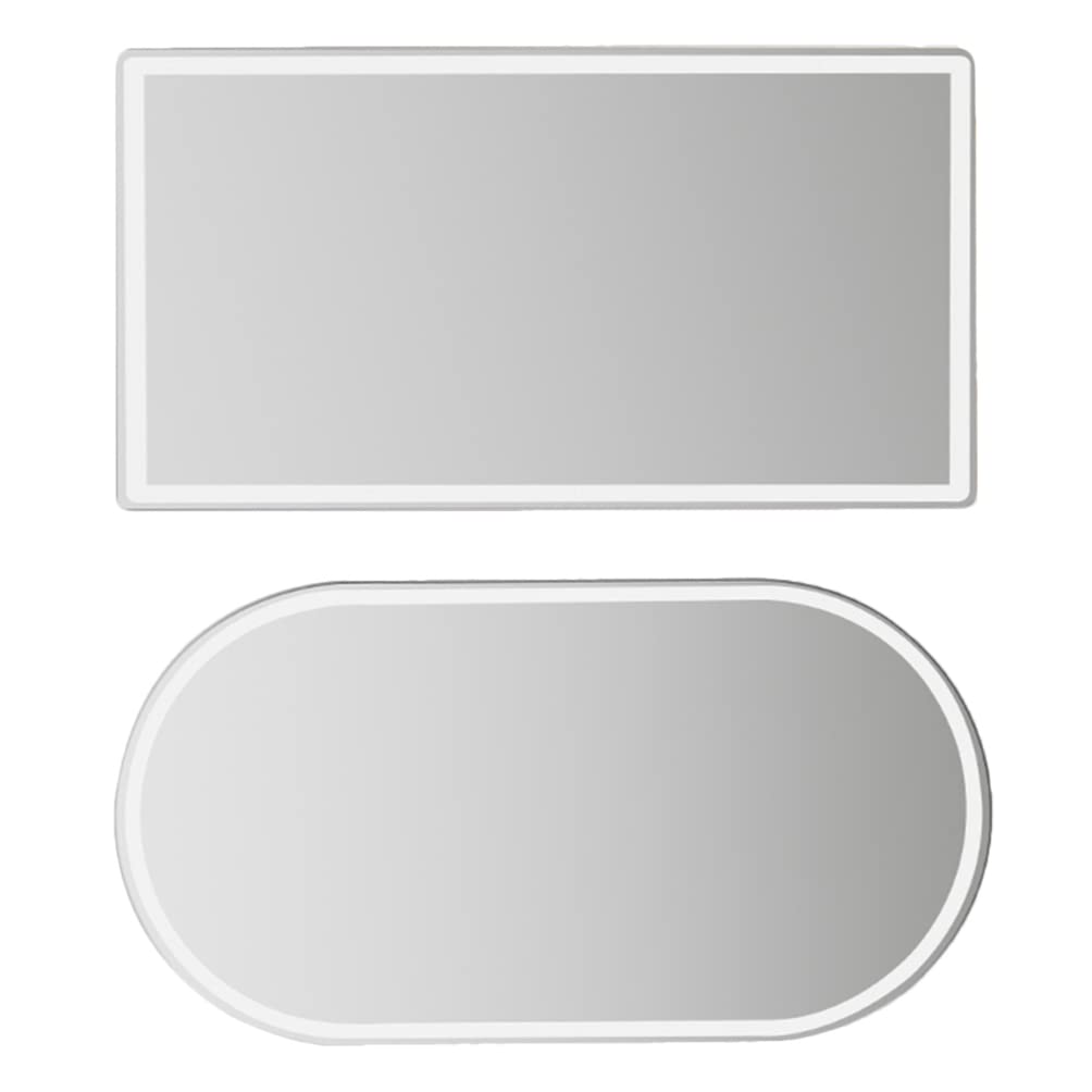 FAVOMOTO 2-Pack Stainless Steel Car Visor Mirror & Seatback Makeup Mirror - Sun-Shading Travel Vanity Mirror for Women, Girlfriend (Perfect for On-the-Go Makeup & Touch-Ups)