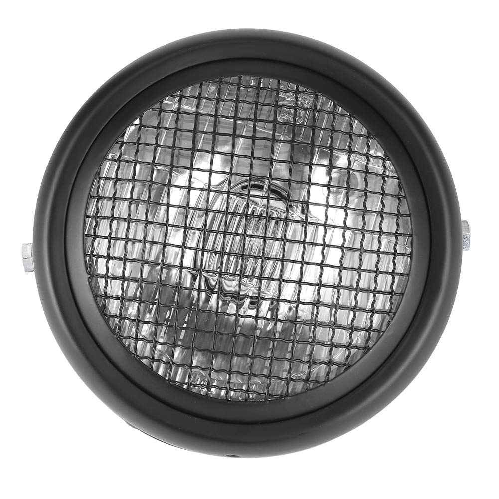 7in 55W Retro Motorcycle Headlight - High Brightness Halogen Lamp for Cruisers & Choppers