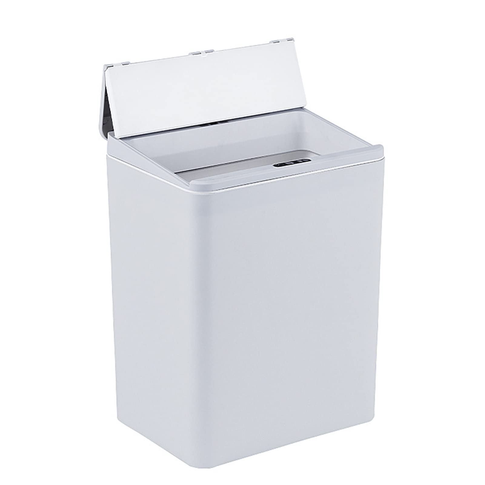Mroinss 3.43 Gallon Automatic Touchless Trash Can with Lid - Waterproof Smart Garbage Bin for Bathroom, Living Room, Bedroom & Office - Hands-Free Motion Sensor Waste Container (Grey) - Perfect for Hygienic Home, Office & Commercial Spaces
