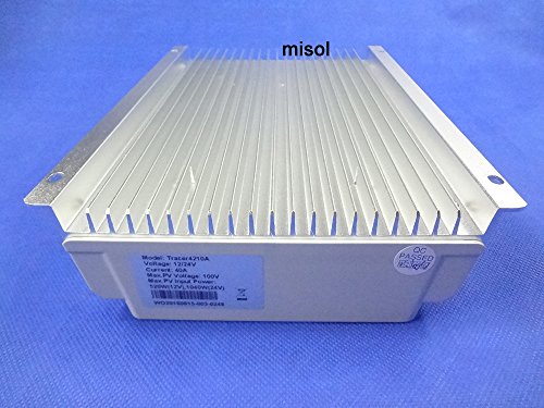 MISOL Tracer 40A MPPT Solar Charge Controller - 12V/24V Auto-Switching Solar Regulator for RV, Boat, Off-Grid Power Systems | High Efficiency Solar Panel Controller for Home & Outdoor Use