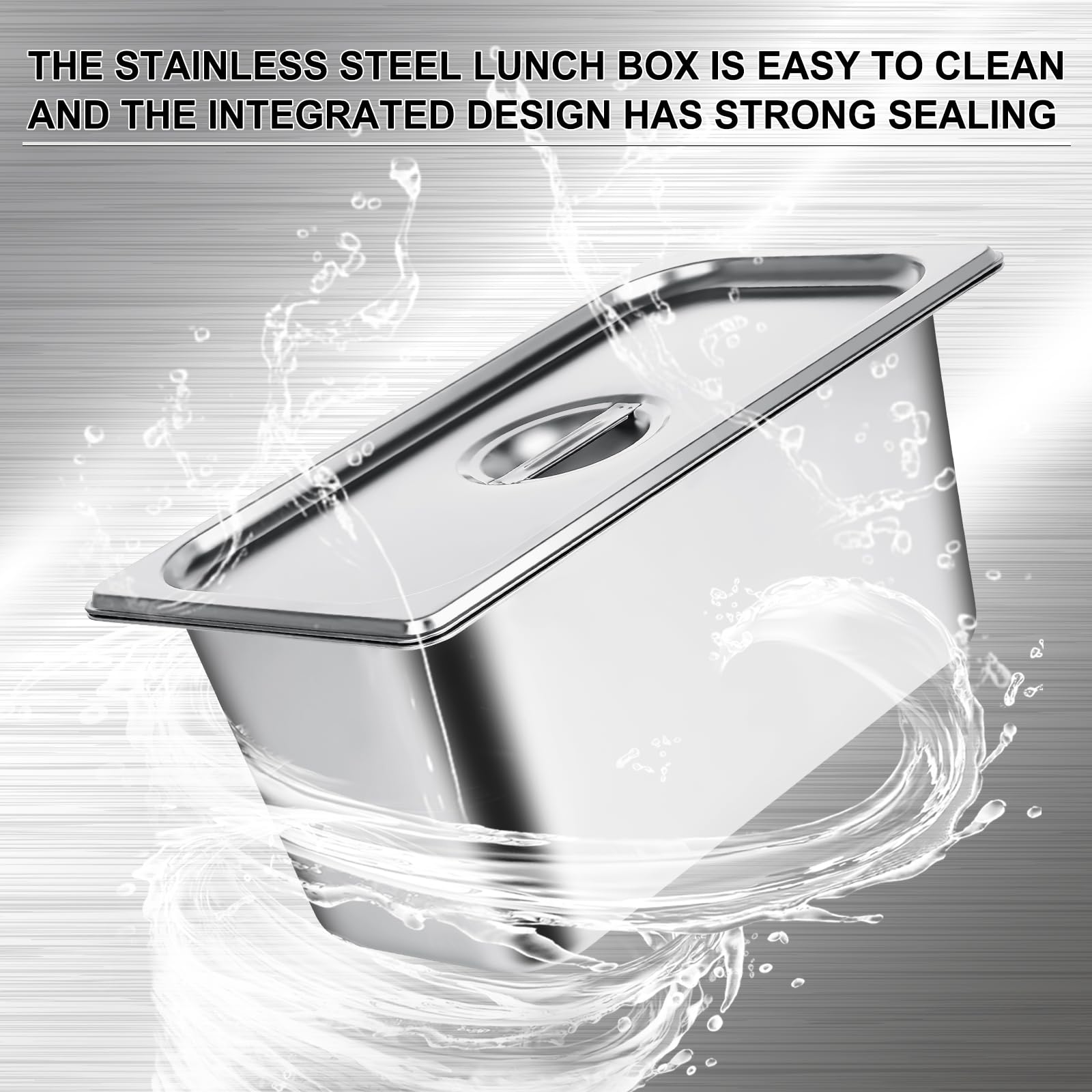 8-Pack Stainless Steel 1/3 Size Hotel Pans (6