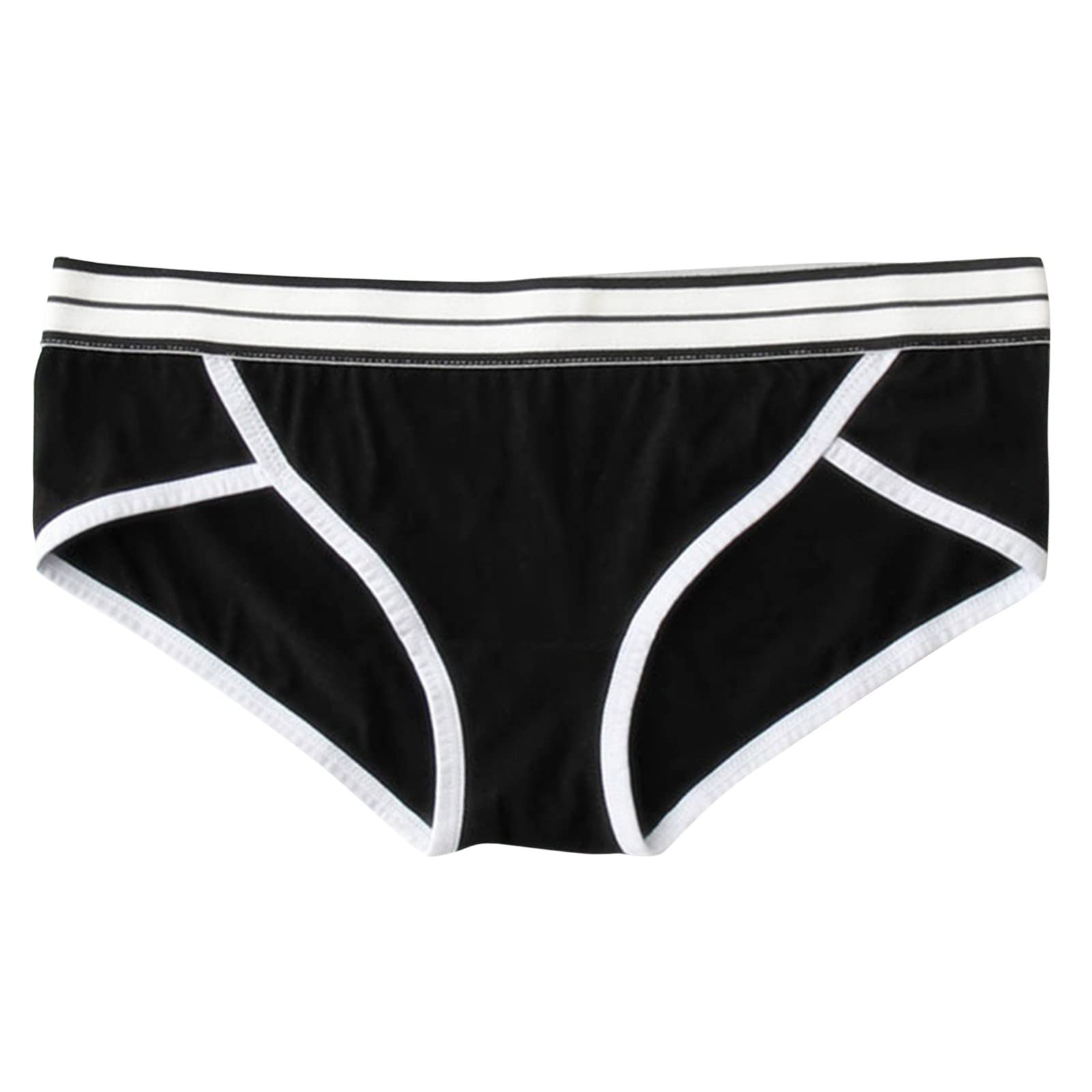 Women's Cotton Lace Panties - Comfortable Underwear with Wide Hip Hem - Breathable Soft Briefs for Sports & Daily Wear - Black Lace Underwear for Women - Perfect for Workout, Yoga & Everyday Comfort