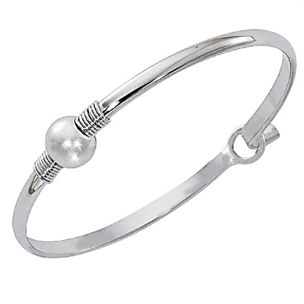 Cape Cod Jewelry - CCJ Ball Bracelet Latch Cuff Bangle for Women | Elegant Adjustable Wrist Jewelry Gift for Her | Perfect for Parties, Weddings & Everyday Wear