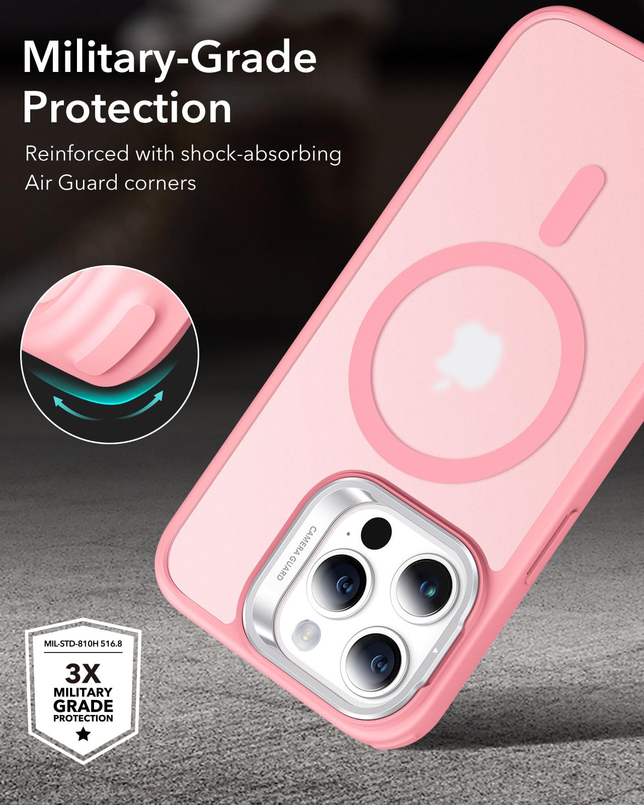 ESR iPhone 15 Pro Max Case with MagSafe - Military Protection & Stand for Work & Travel