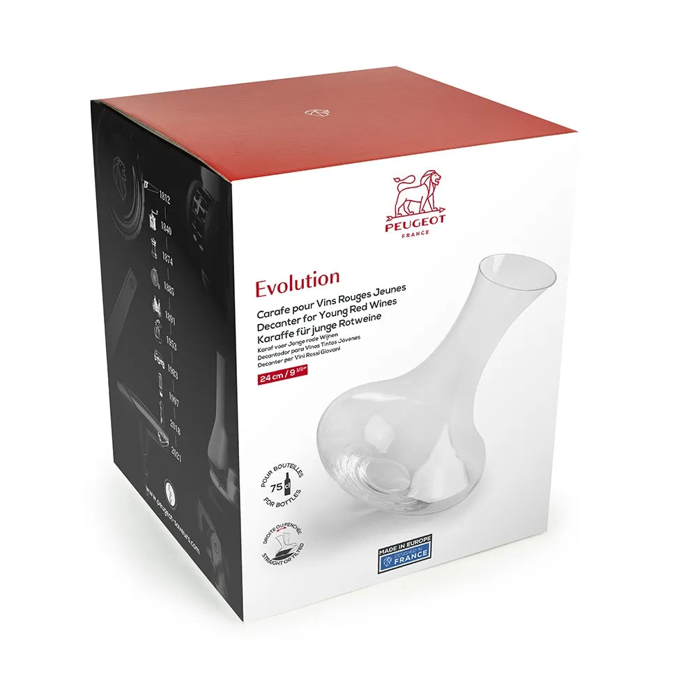 Premium Evolution Decanter 75cl - Aerating Wine Carafe with Elegant Design for Red Wine, Whiskey & Spirits | Perfect for Home Bars, Dinner Parties & Gift Giving