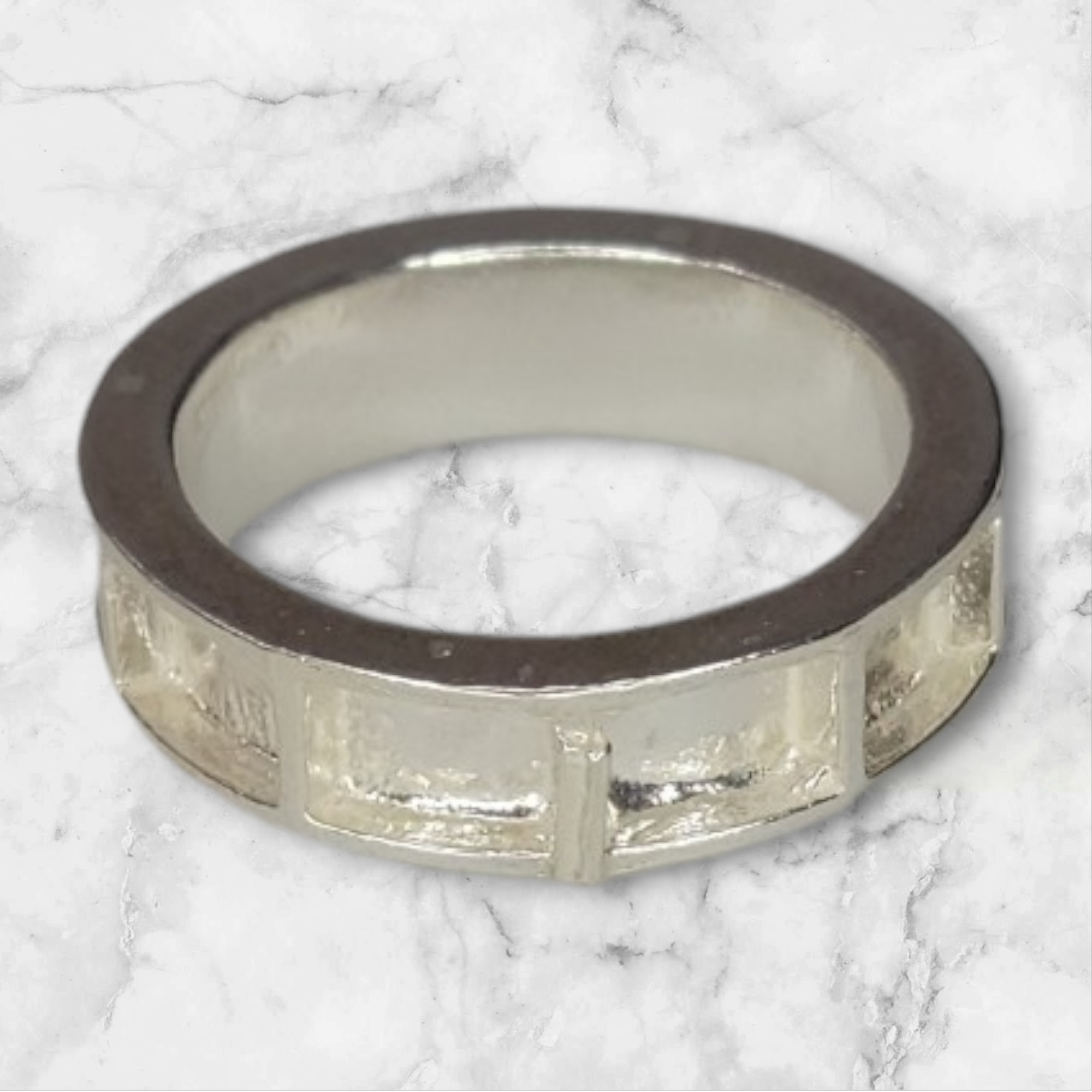 Solid Sterling Silver Inlay Blank Ring Setting - Rough Cast DIY Jewelry Making - Size 4-12 for Eternity Bands & Engraving - Perfect for Silversmiths & Handcrafted Wedding Rings