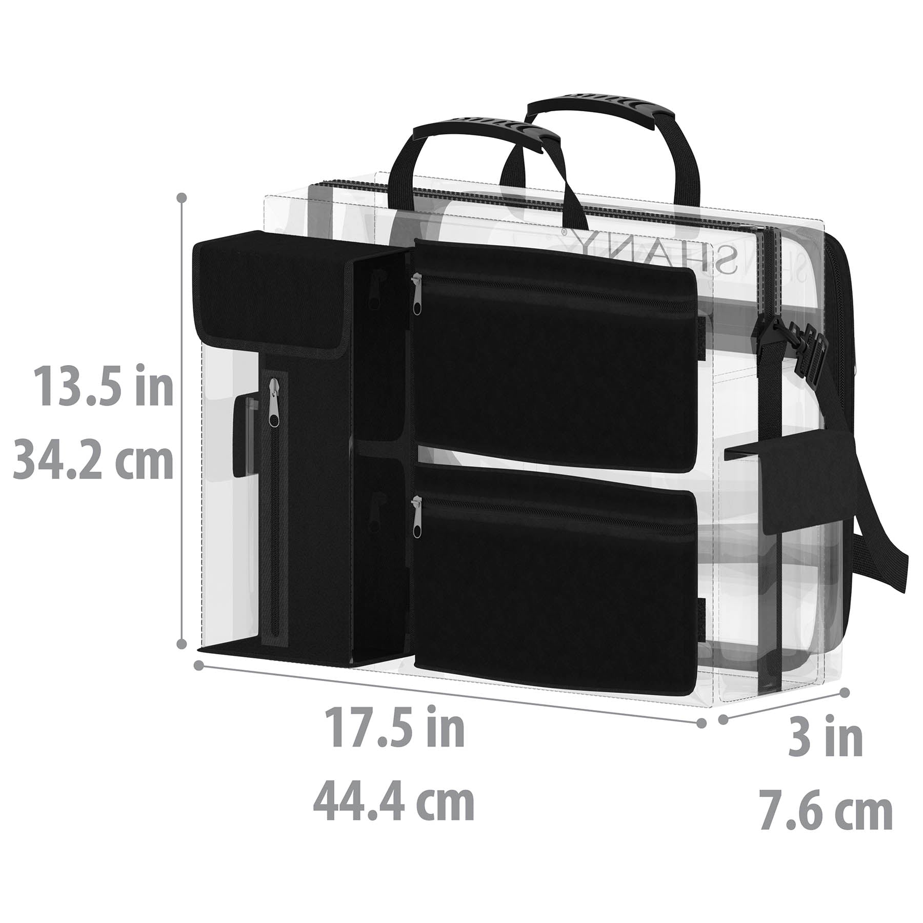Professional Travel Makeup Artist Bag with Removable Compartments - Clear & Black Waterproof Cosmetic Organizer for On-the-Go Beauty Professionals | Perfect for Salon, Bridal, and Air Travel